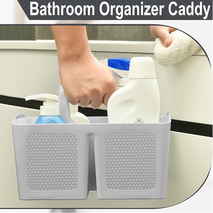 Haundry Plastic Light Gray Shower Caddy Basket - Image 6