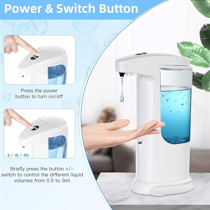 Automatic Soap Dispenser 400ml/13.5oz, HandsFree Soap Dispenser Seals - Image 3