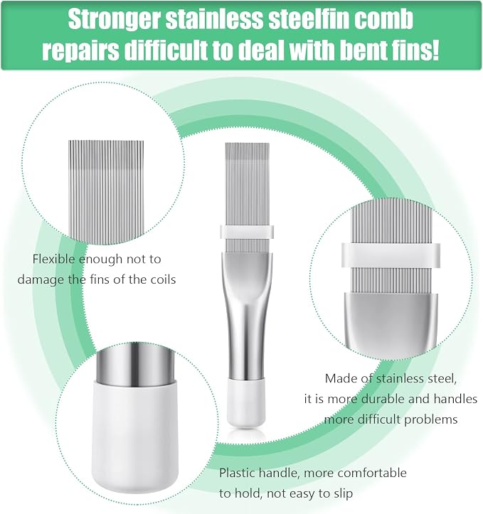3 Pieces Air Conditioning Brush Set Includes FCR6 Ring Fin Comb Air Conditioner - Image 4