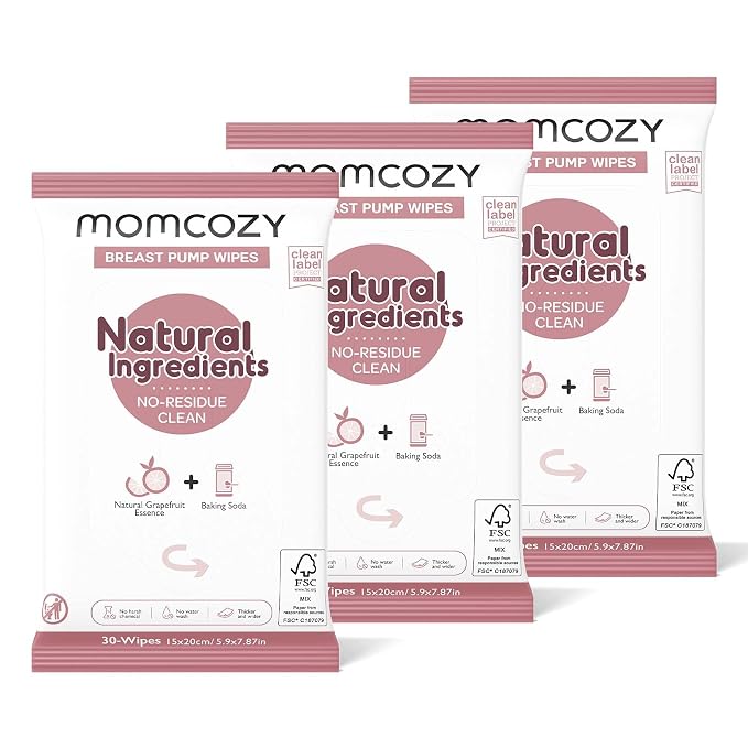 Momcozy Natural Breast Pump Wipes by Momcozy