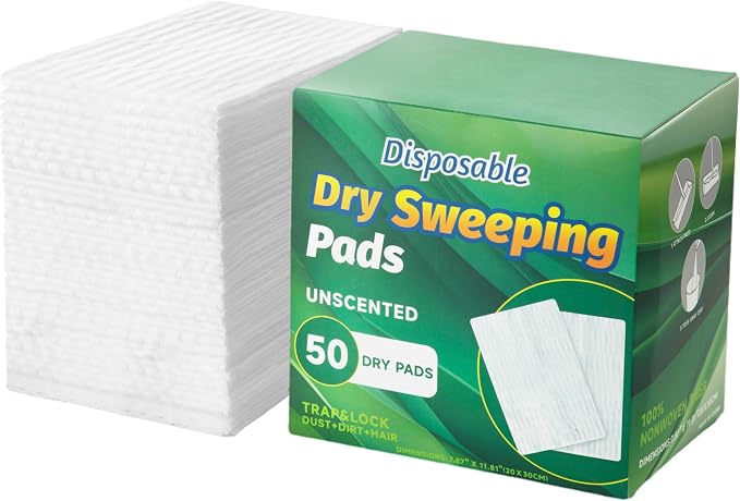 Dry Sweeping Cloths Disposable Mop Refills Floor Dust Refills Mop Pad by PEACHICHA