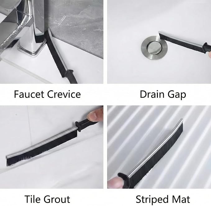 8 Pcs Hard Bristle Crevice Cleaning Brush, Gap Cleaning Tool Gap Brush - Image 6