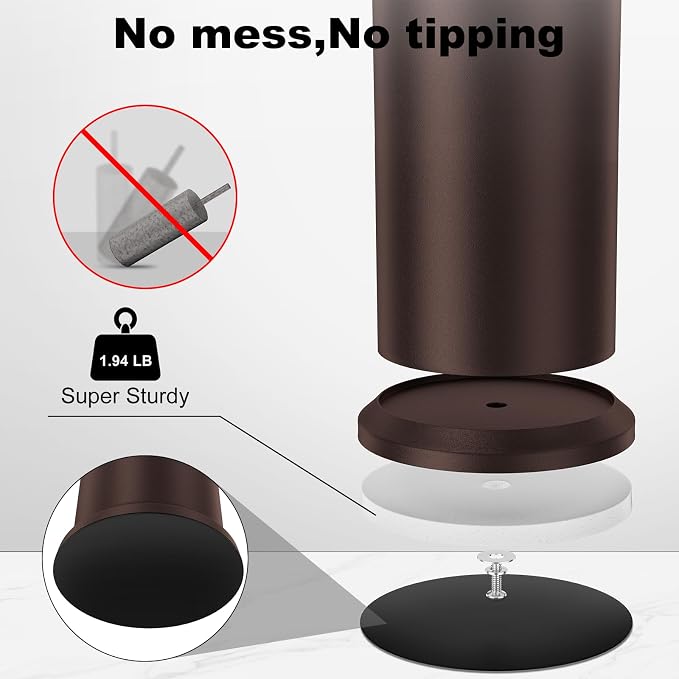 Bronze Toilet Brush and Holder，Extra Long Handled Toilet Brush - Image 2