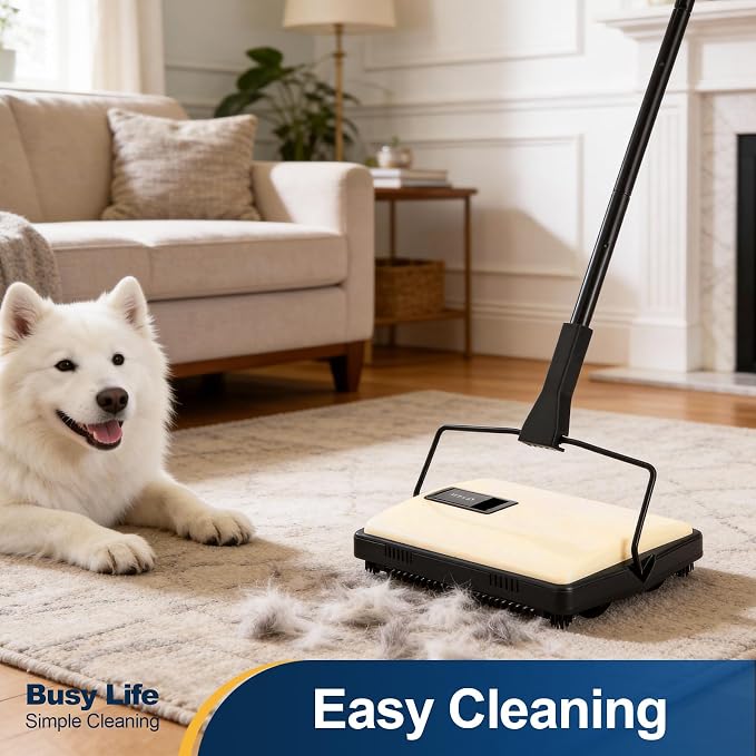 Yocada Manual Carpet Sweeper Cleaner Household Sweeper Lightweight Hand Push - Image 2
