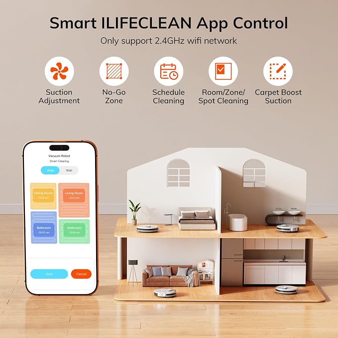 ILIFE A30s Robot Vacuum Cleaner, 10000Pa Max Suction Power - Image 5