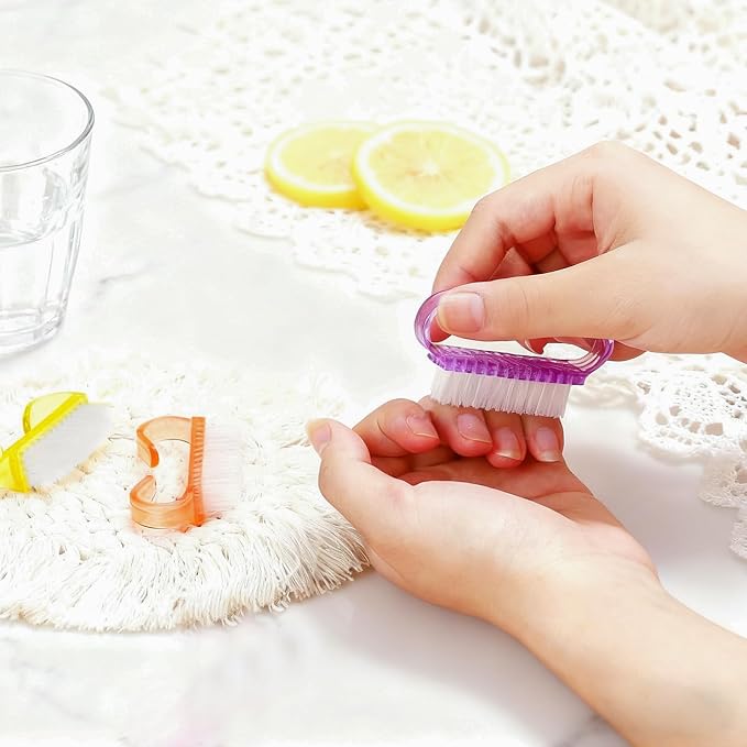 420 Pcs Handle Grip Nail Brush Bulk 5 Colors Nail Scrub Brush Pedicure - Image 6