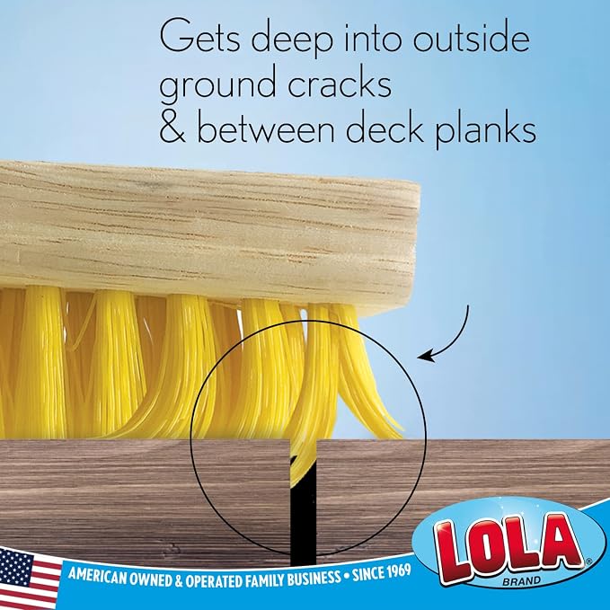 LOLA Deck Scrub Brush Outdoor Broom, Durable Bristles Remove Dirt, Snow on - Image 3
