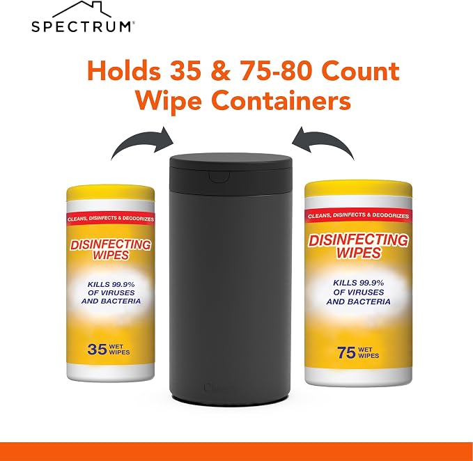 Spectrum Disinfecting Wipes Container Refillable Stainless Steel Wipe Holder - Image 4