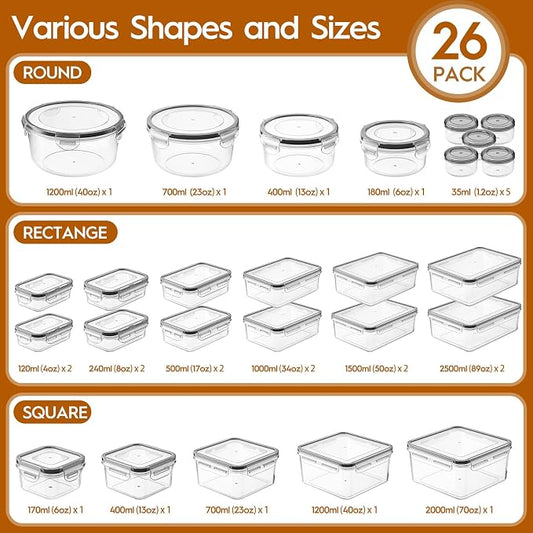 52 PCS Food Storage Containers - Image 2