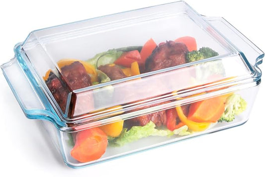 Rectangular Tempered Glass Casserole Dish, Tempered Glass Baking Dish by HUSANMP