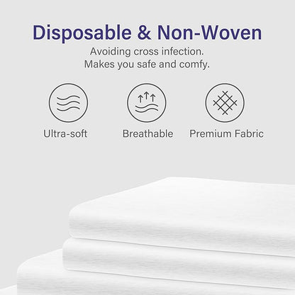 UNIFREE 7 Sets Disposable Bed Sheets Travel Sheets for Hotel,Portable Bedding Cover Bedspread, Disposable Bedding Set (79" *91")