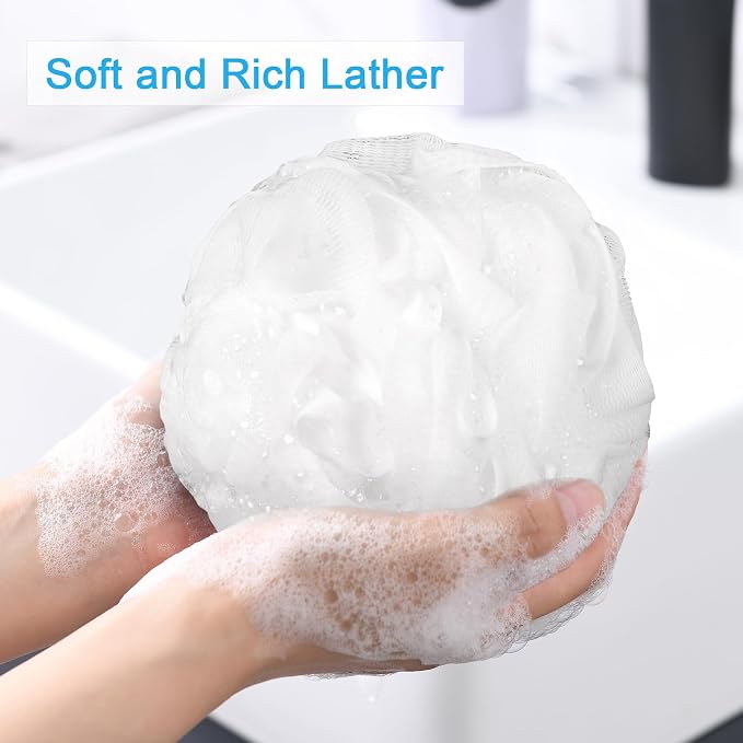 AmazerBath Loofah Sponge 75g/Piece, Exfoliating Bath Sponge Body Scrubber - Image 2
