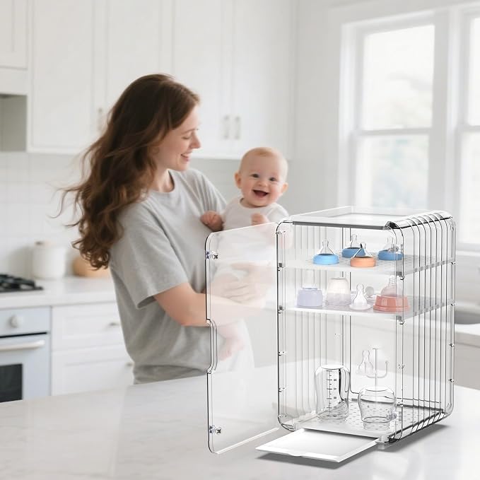 Palksky Baby Bottle Organizer for Storage, Baby Bottle Drying Rack for - Image 2