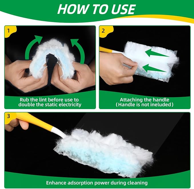 Duster Refills, Static Dust Removal Brush Disposable Replacement Head Compatible - Image 4
