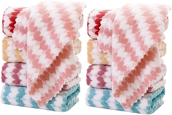 10 Pack Heart Microfiber Face Cloths by BEWDIO