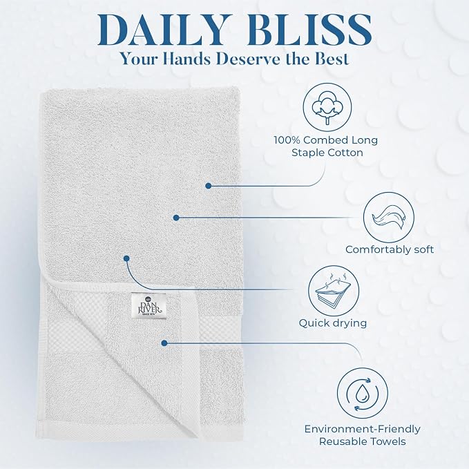 DAN RIVER 6-Pack Premium Hand Towels - Image 3