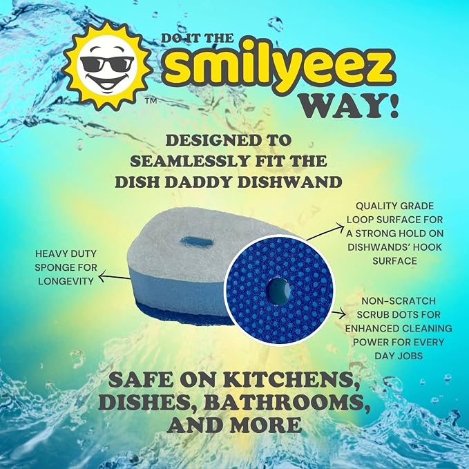 Smilyeez Blue Dotted Non-Scratch Scrubbing Sponge Refill - Image 4