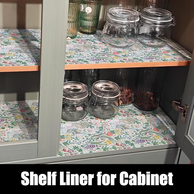 Floral Shelf Drawer Liners, 12IN x 20FT Non Adhesive and Strong Non-Slip - Image 6