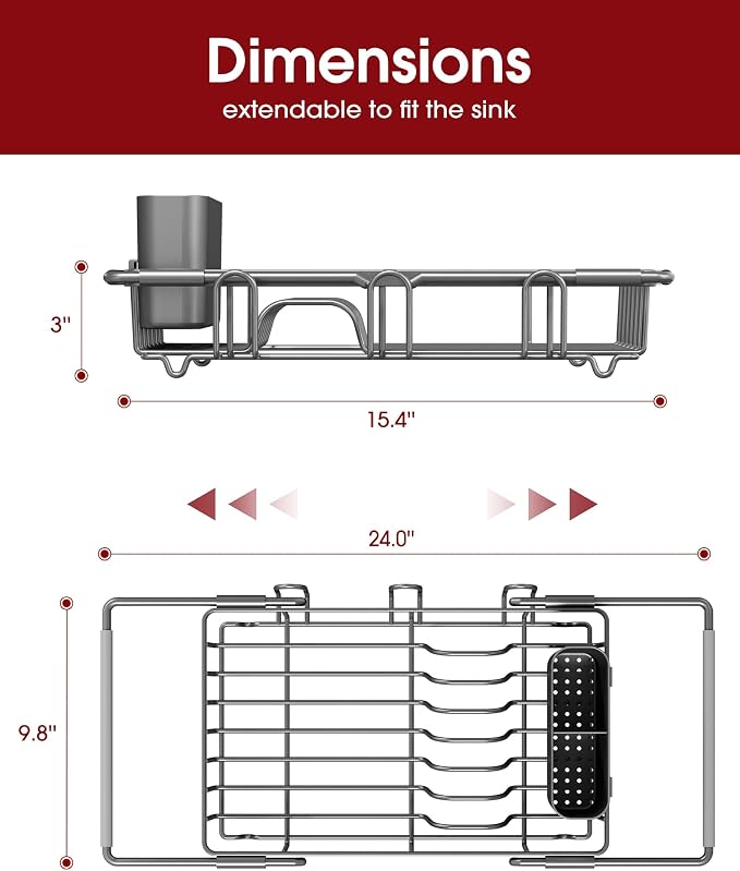 Dish Drying Rack in Sink - Image 3