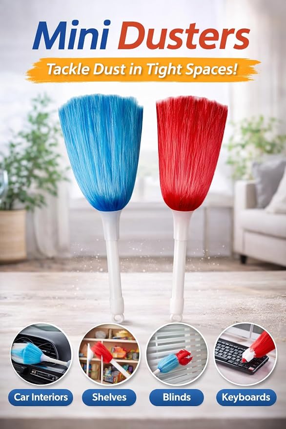 Mini Feather Dusters Anti-Static Multipurpose Microfiber Dusting Brush Tool - Image 6