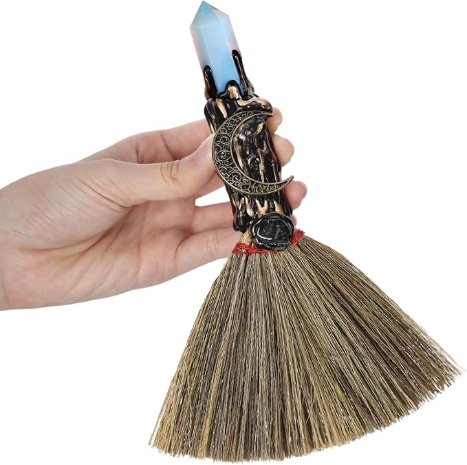 Crystal Witch Altar Broom by RENEMEGO