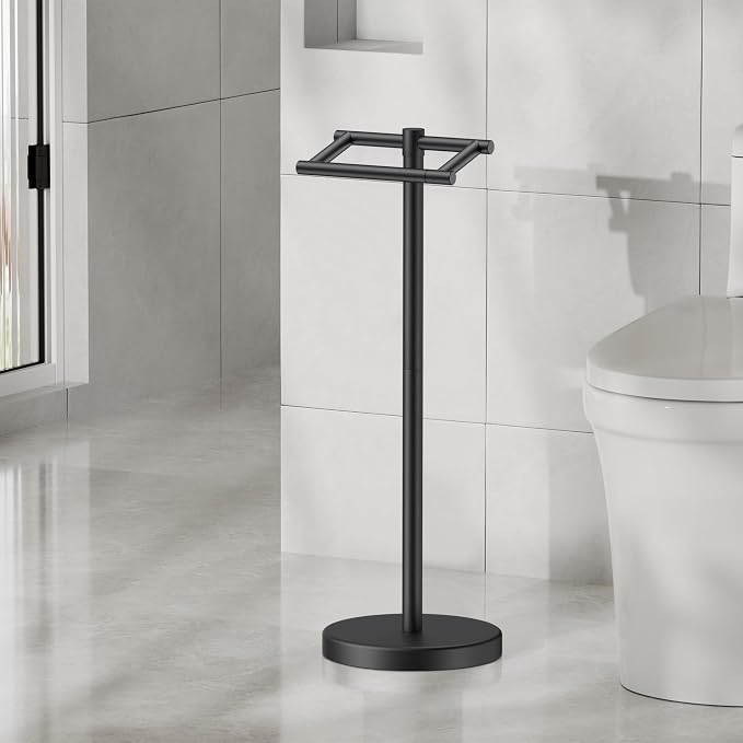 FORIOUS Toilet Paper Holder Wall Mount, Stainless Steel Rustproof Double Post - Image 8