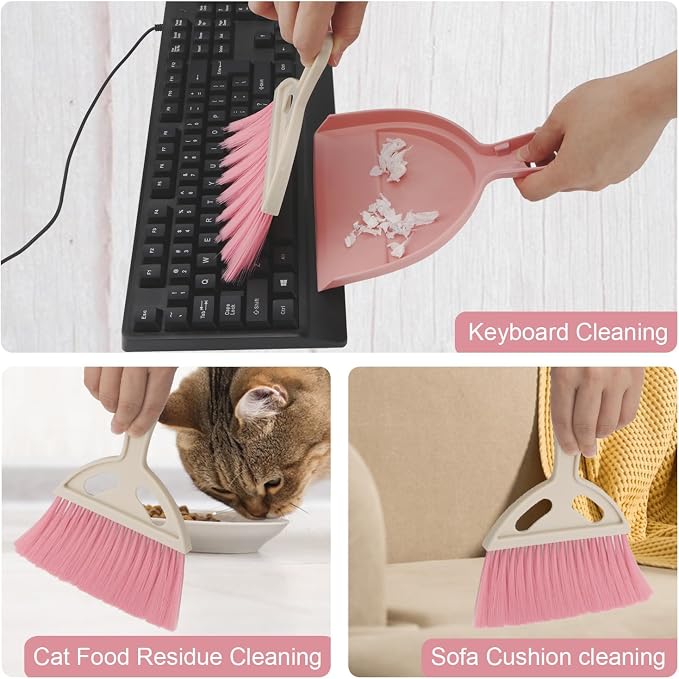 Mini Dustpan and Brush Set Portable Small Broom - Image 5
