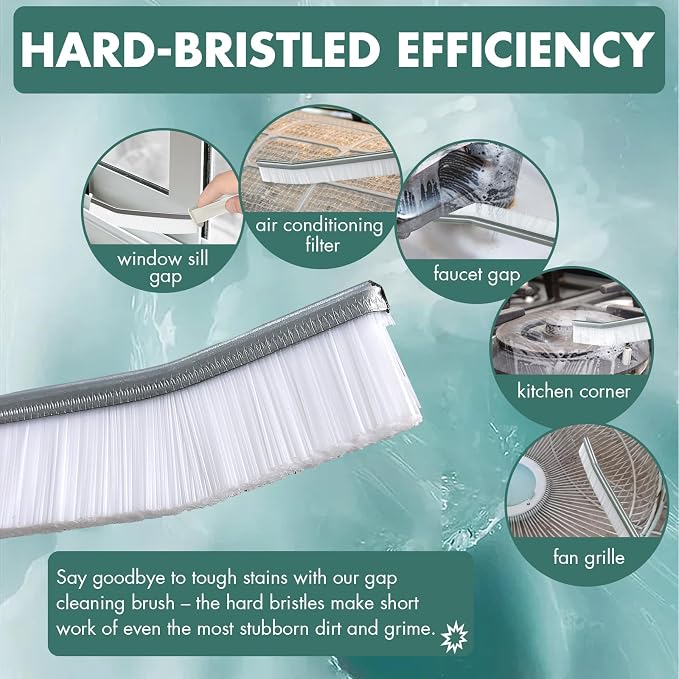 IBB 3PCS Hard Bristle Crevice Cleaning Brush, Small Cleaning Brush - Image 2