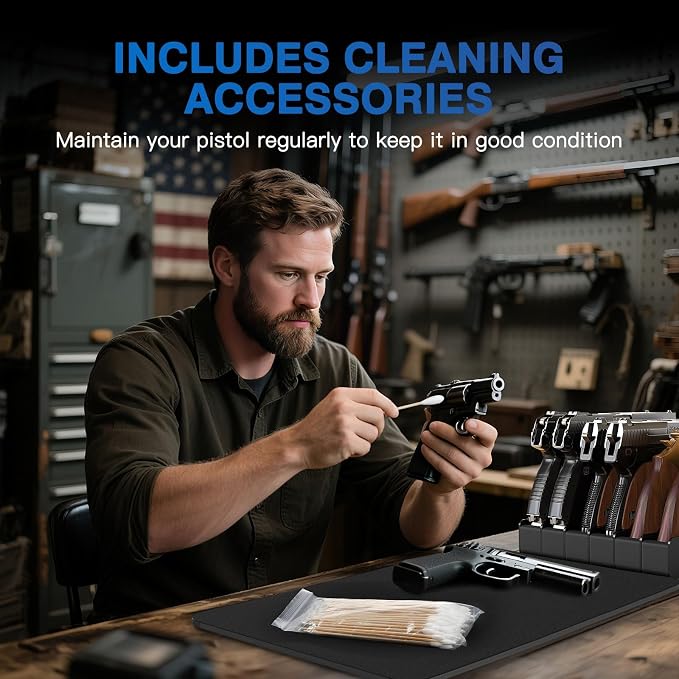 MoKo Pistol Rack for Gun Safe, Gun Rack Fits Most Handguns, Scratch Resistance - Image 9