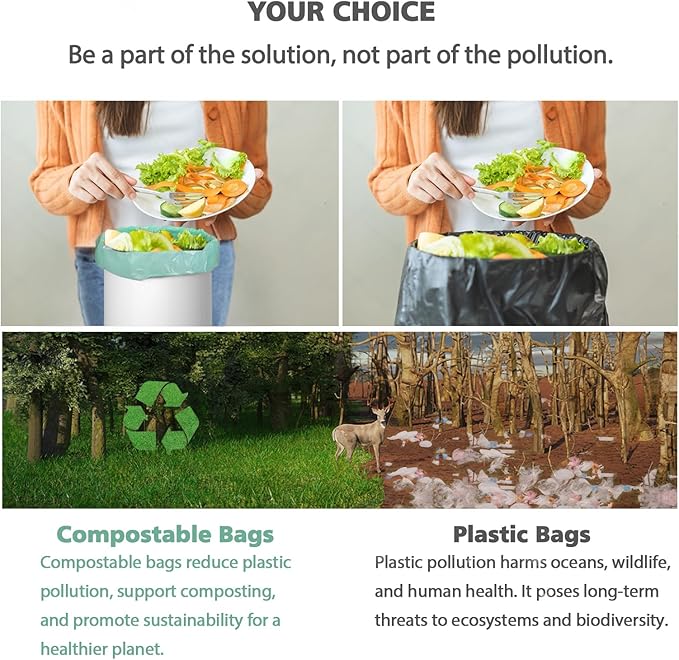 200 Counts AYOTEE Mini Trash Bags, 1.2 Gallon Small Compostable Trash Bags - Image 3