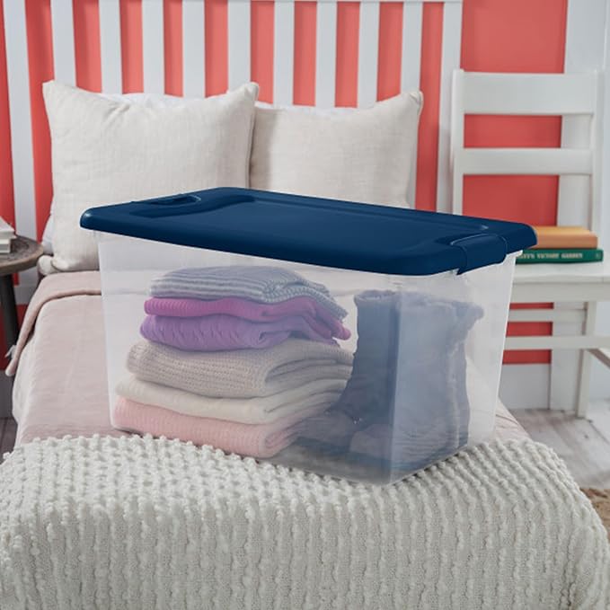 Sterilite 18-Pack Color Program, Large Clear Plastic Storage Bins - Image 5