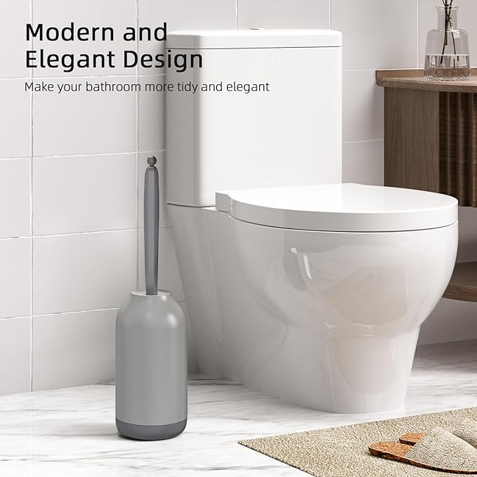 HAMITOR Toilet Bowl Brush Holder Set: Bathroom Deep Cleaning Toilet Cleaner - Image 6