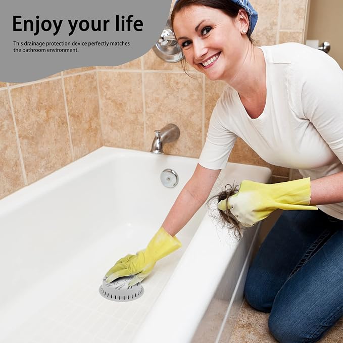 Silicone Drain Hair Catcher Bathroom Sink Bathtub Drain strainers - Image 7