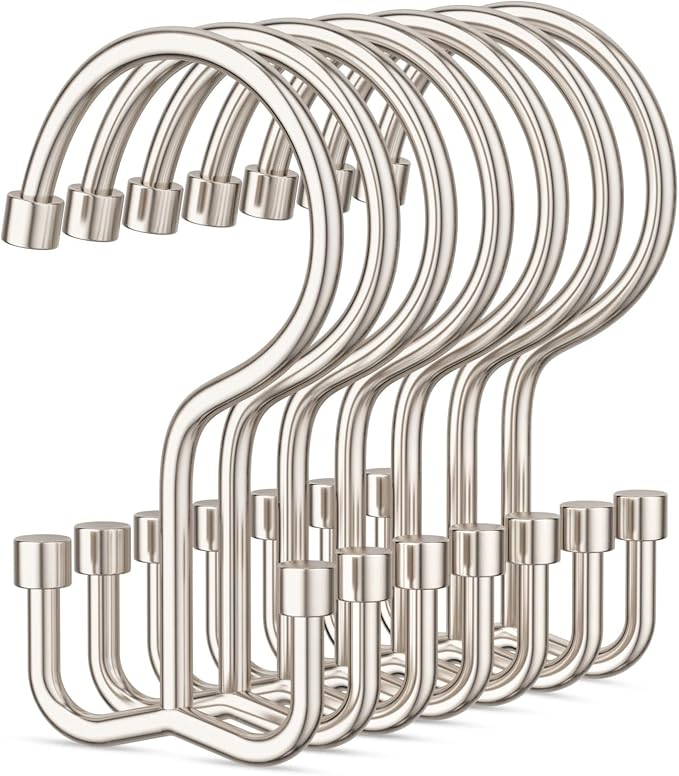 Goowin Shower Curtain Hooks, Shower Curtain Rings, Metal Shower Curtain Hangers by Goowin