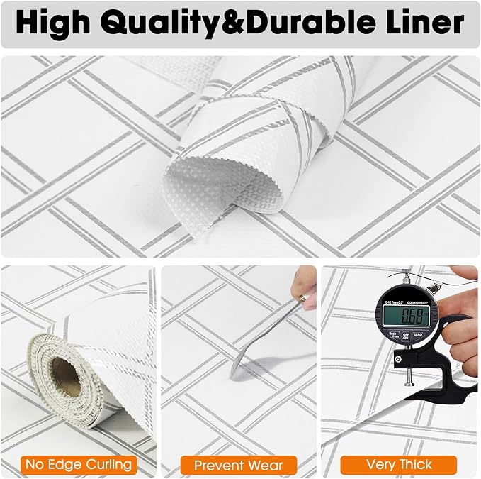 Drawer and Shelf Liner for Kitchen Cabinets Non-Adhesive, Non-Slip Cabinet - Image 5