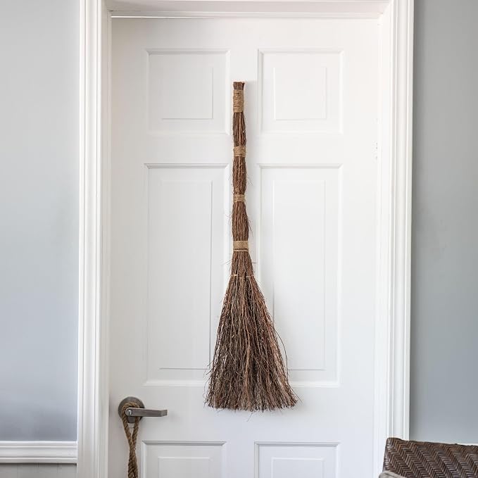 Pumpkin Spice Scented Broom – 36 Inch Rustic Heather Broom - Image 4