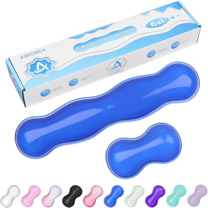 Gel Wrist Rest for Keyboard and Mouse, Wrist Rest for Keyboard, Mouse Wrist by ABRONDA
