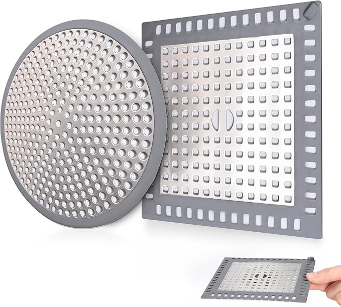 2Pcs Shower Drain Hair Catcher, 4.72" Shower Drain Cover, All-in-One Universal by Unknown