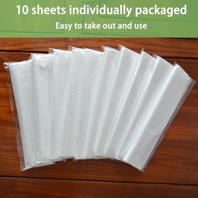20 Piece Painter Plastic Drop Cloths, Waterproof Anti-dust Furniture Cover - Image 3