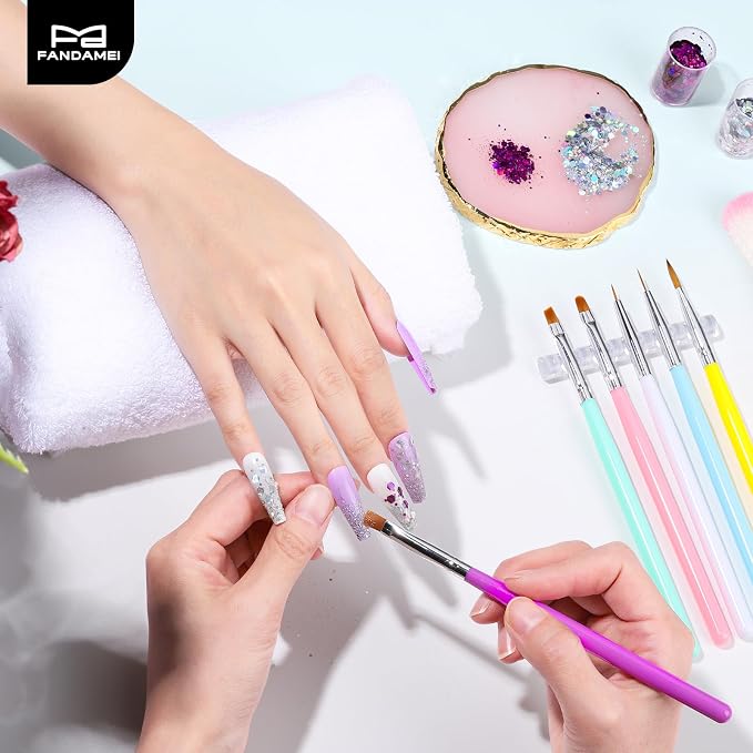 FANDAMEI Nail Tools Kit, Nail Polish Mixing Palette Nail Art Tools - Image 7