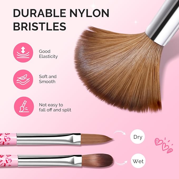 MelodySusie 3-Piece Acrylic Nail Brush Set - Image 5