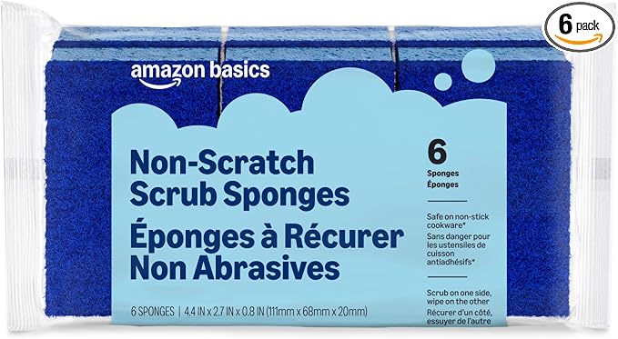 Amazon Basics Non-Scratch Dual-Sided Sponges by AmazonBasics