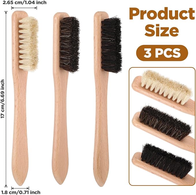 3 Pcs Wood Laundry Stain Brush Set - Image 5