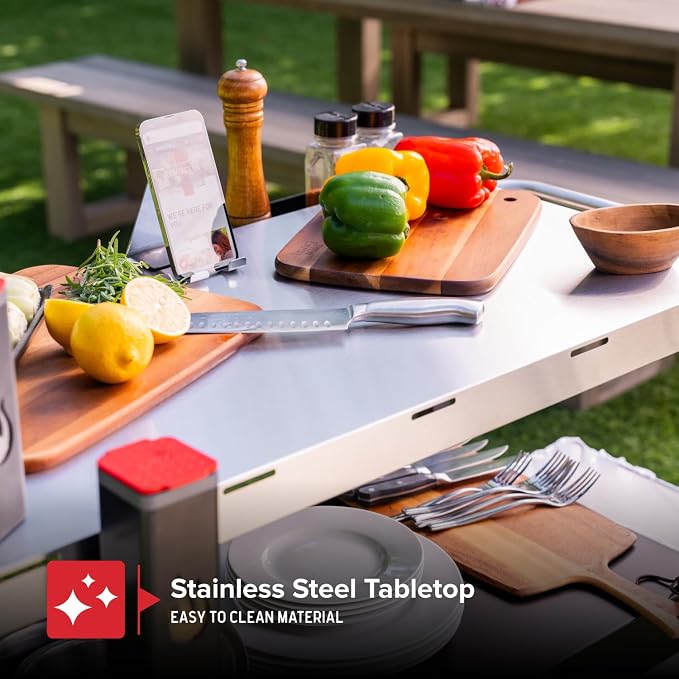 Nexgrill Large Stainless Steel Grill Table - Image 4