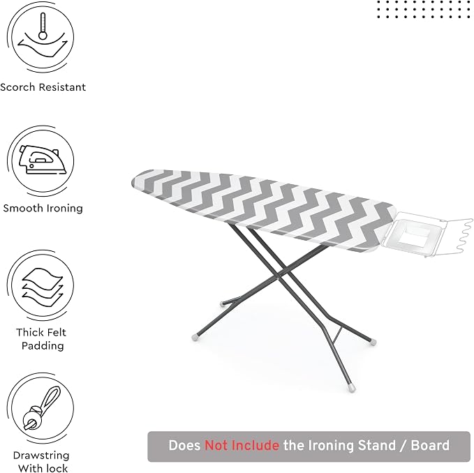 Encasa XO Ironing Board Cover and Pad 42"x14" - Image 3
