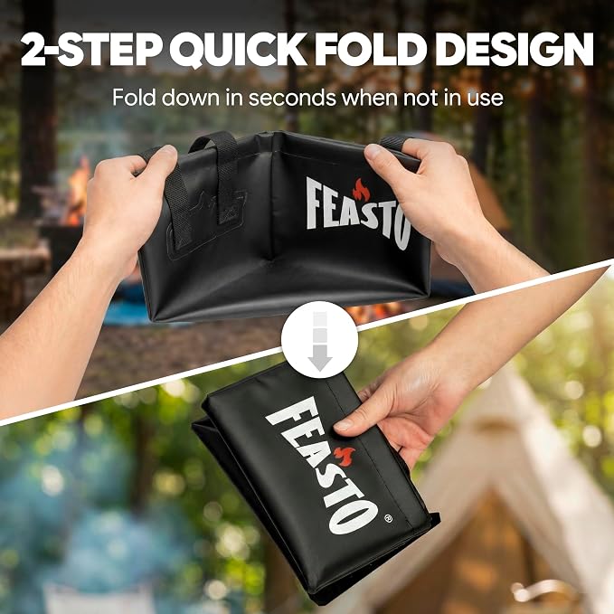 Collapsible Water Bucket for Grill Brush Cleaning & Soaking, Foldable Square - Image 4