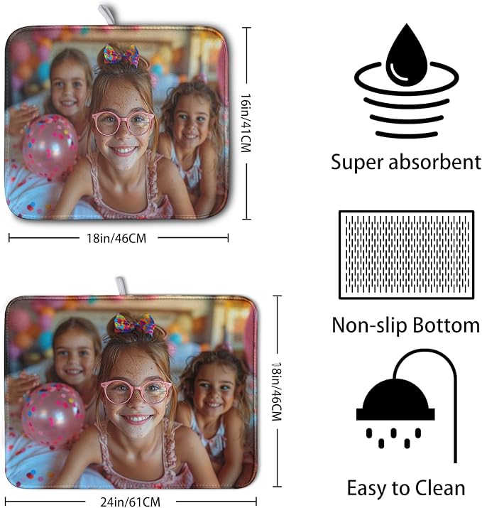 Customized Personalized Image Dish Drying Mat - Image 2