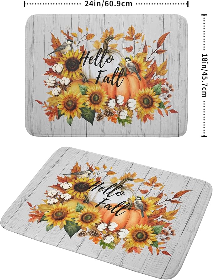 Hello Fall Sunflowers Dish Drying Mat - Image 2