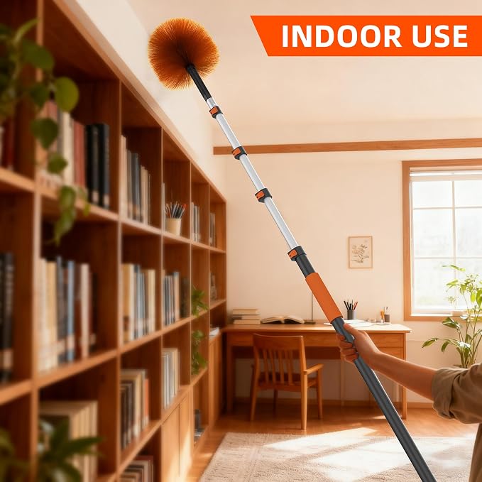 26 FT Cobweb Duster with Extension Pole, Cobweb Duster with 5-20FT Telescoping - Image 6