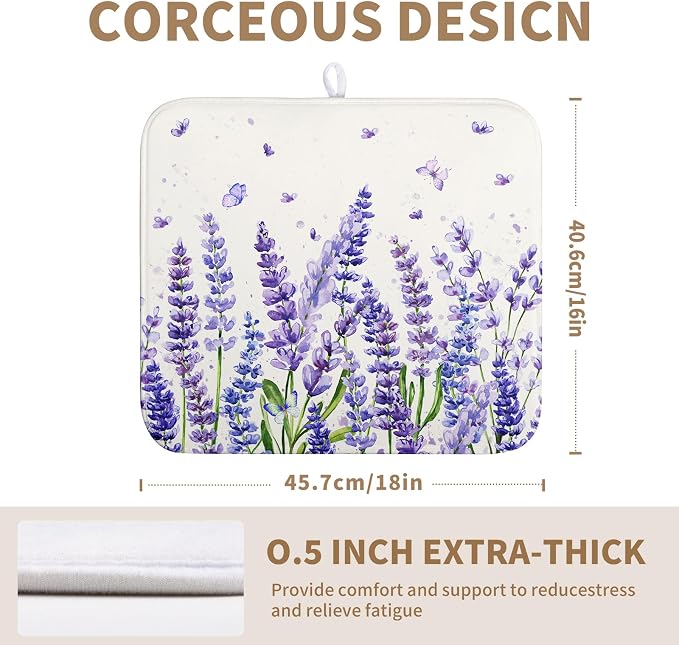 Purple Lavender Dish Drying Mat - Image 2